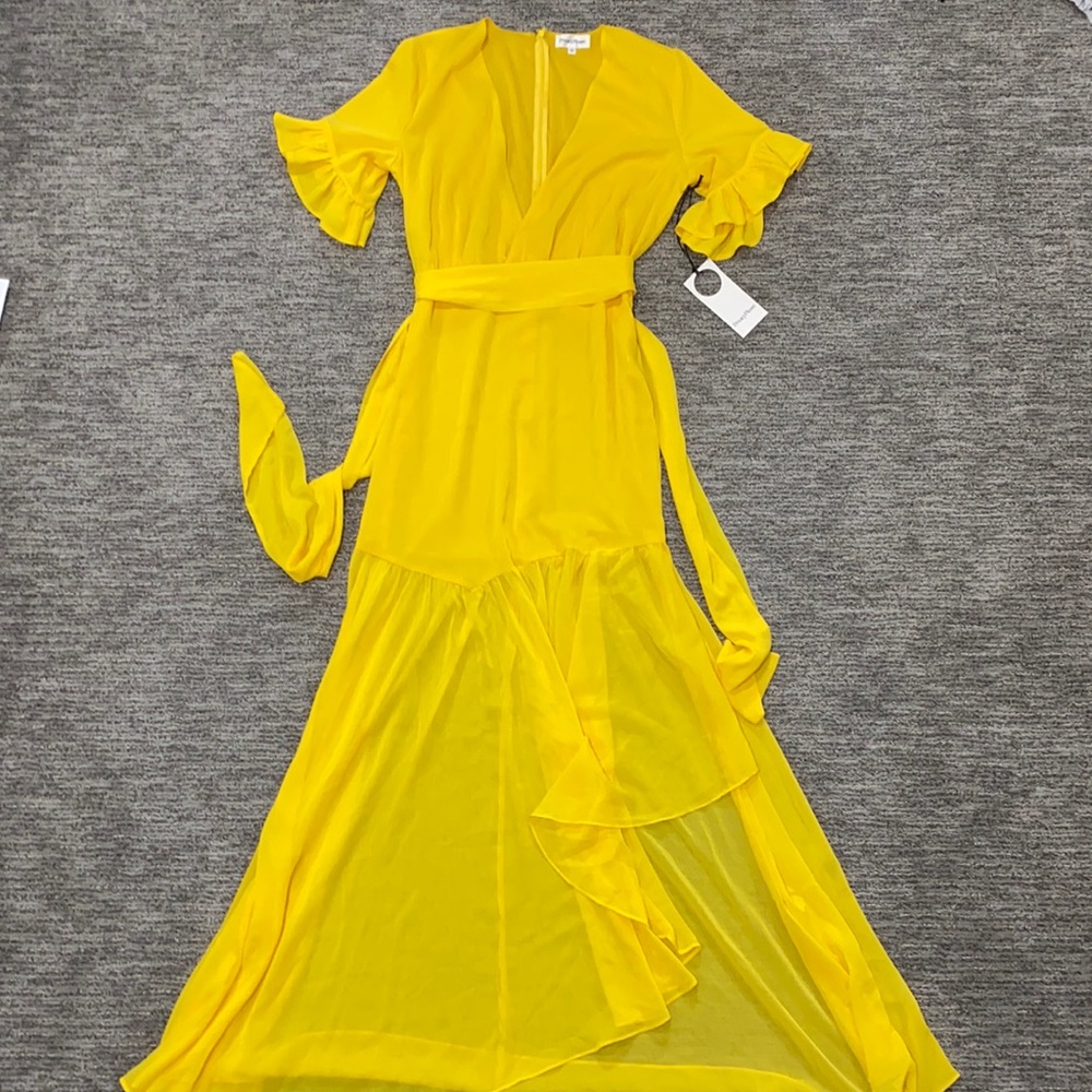 Privacy Please yellow maxi dress size M